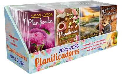 Planificadores exhibidor con 60 piezas